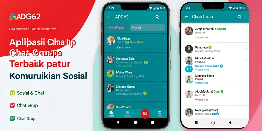 Tampilan antarmuka Chat Grup ADG62 yang modern dan fungsional.