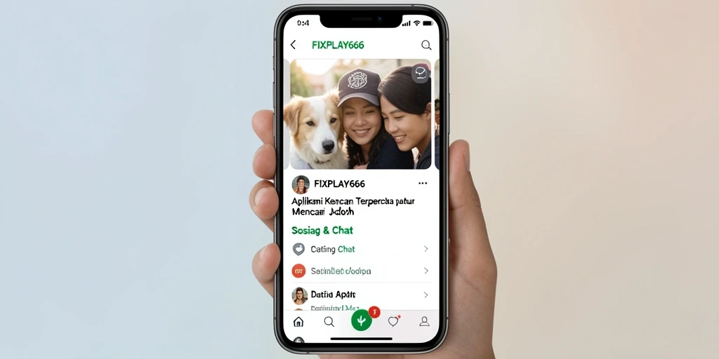 Antarmuka FIXPLAY666 yang user-friendly untuk aplikasi Dating App.