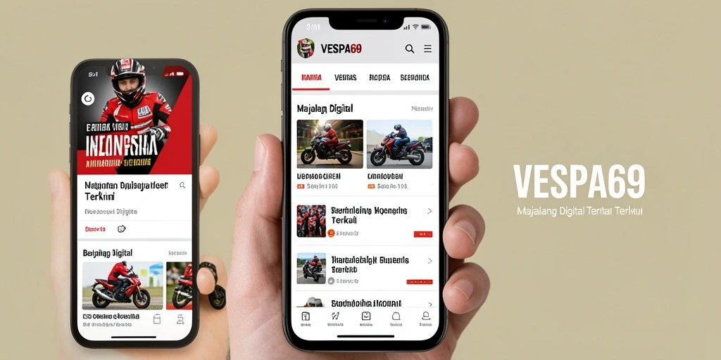 Antarmuka VESPA69 yang modern dan intuitif untuk Majalah Digital.
