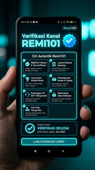 Tampilan kanal resmi remi101